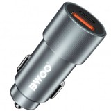 Incarcator Auto BWOO BO-CC73, 38W, 3A, 1 x USB-A - 1 x USB-C, Argintiu, Universal