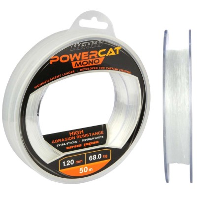Fir Monofilament Nevis Powercat Catfish Lead Line Mono, Clear, 1.00mm, 54kg, 50m foto