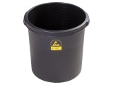 Coş de gunoi antistatic ELME ESD 18L negru din PP