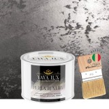 Vopsea Decorativă Perla Luxury Negru 0,5L cu fulgi perlați&ndash;Pensulă inclusă-Toro Decor
