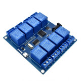 Modul 8 relee 220v 10A comandat prin USB