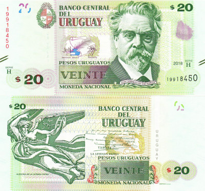 Uruguay 20 Pesos 2018 P-93 UNC foto