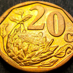 Moneda 20 CENTI - AFRICA de SUD, anul 2010 *cod 4610 = NINGIZIMU AFRIKA UNC