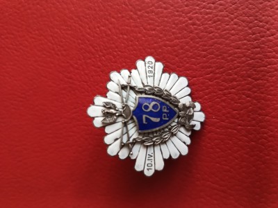 decoratie POLONIA 10 aprilie 1920 -78 PP .Splendida ,email alb si metal , LOTZ foto