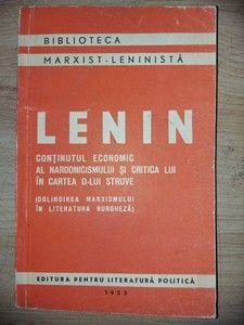 Continutul economic al narodnicismului si critica lui in cartea d-lui Struve- Lenin foto