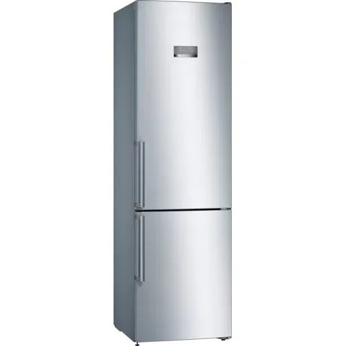 Combina frigorifica Bosch KGN397LEQ Serie 4, Sertar Vita Fresh, Iluminare LED, Super congelare automata, Raft Easy Access, Inox Look