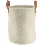 Coș Rufe Textil Mic 30 &times; 38 Cm &ndash; Alb | Organizatoare Baie