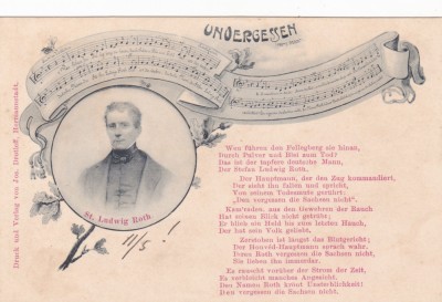 LUDWIG ROTH SIBIU LITHO. 1900,ROMANIA. foto