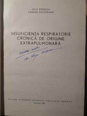 INSUFICIENTA RESPIRATORIE CRONICA DE ORIGINE EXTRAPULMONARA-IULIU POPESCU, CARMEN RACOVEANU-228510 foto