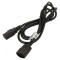 Cablu Alimentare IEC C13 la C14 1.8m Negru 10A