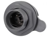 Conector Circular Soclu Tată 2 PIN Nichelat Buccaneer 7000