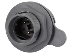 Conector Circular Soclu Tată 2 PIN Nichelat Buccaneer 7000