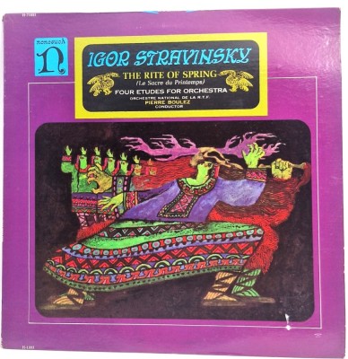 Igor Stravinsky . Pierre Boulez - The Rite Of Spring VG+ / VG+ vinil LP disc Nonesuch SUA 1970 foto