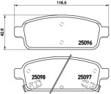 BREMBO P 59 080 PRIME LINE set placute frana,frana disc