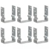 VidaXL Ancore de gard, 6 buc., argintiu, 12x6x15 cm, oțel galvanizat