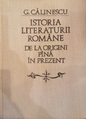 Istoria literaturii romane de la origini pana in prezent foto