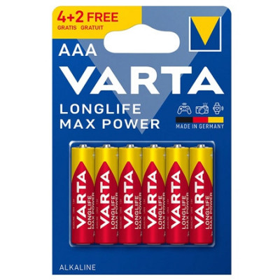 BATERIE ALCALINA LR03 MAX POWER VARTA BL 6BUC EuroGoods Quality foto