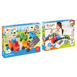 PolyM - Vehicule (130 piese), Hape