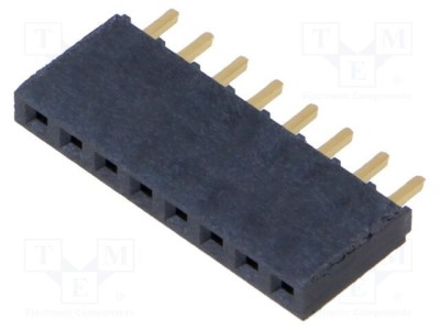 Conector şiruri pini mamă 8 PIN 2,54mm aurit THT SAMTEC foto