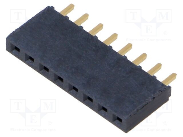 Conector şiruri pini mamă 8 PIN 2,54mm aurit THT SAMTEC
