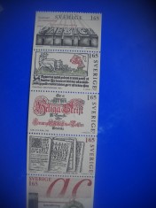 HOPCT TIMBRE SUEDIA MNH 986 IMPRIMERIA 500 ANI -5 VALORI 1983-NESTAMPILAT