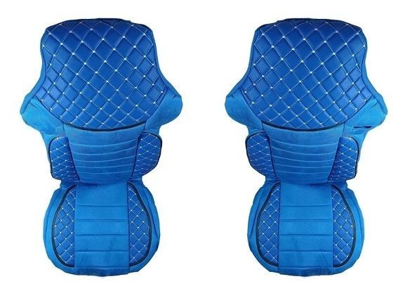 2 x Huse pentru MAN TGX TGA TGL TGM TGS Camioane Albastru Piele Textil