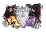 Cumpara ieftin Sticker decorativ, Gaura in perete 3D, Uchiha-Uzumaki, 85 cm, 1017STK-2