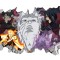 Sticker decorativ, Gaura in perete 3D, Uchiha-Uzumaki, 85 cm, 1017STK-2