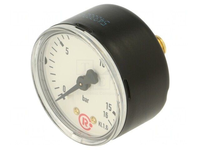 Manometru 0-16 Bar 50mm pentru Lichide și Gaze Inerte