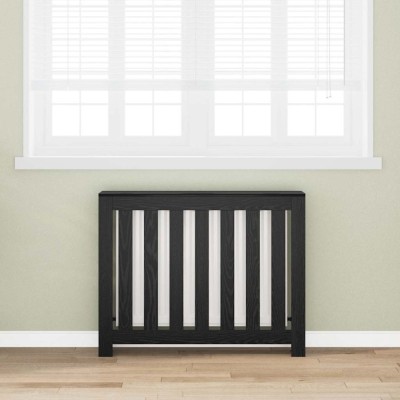 vidaXL Capac pentru radiator Stejar Negru 104 x 20 x 82 cm foto
