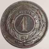 3292 Uruguay 1 centesimo 1869 litera A km 11, America Centrala si de Sud