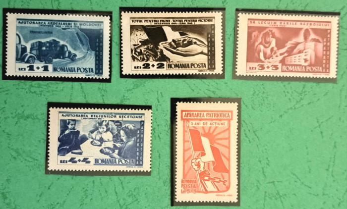 TIMBRE ROMANIA MNH LP224/1947 Apărarea Patriotică -Serie simplă