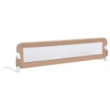 Cumpara ieftin Balustrada protectie pat copii, gri taupe, 180x42 cm, poliester