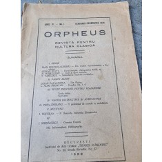 Orpheus Revista pentru Cultura Clasica - Anul IV Nr. 1 Ianuarie-Februarie 1928