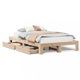 Cumpara ieftin Cadru de pat fara saltea, 120x200 cm, lemn masiv pin