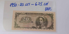 Romania Bancnota de ccolectie 20 lei 1950 UNC foto