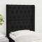 vidaXL Tăblie de pat cu aripioare, negru, 83x16x118/128 cm, textil 3119892