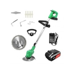 Motocoasa electrica, Masina de tuns iarba, cu 2 acumulatori, 48V, 6500 Mah, 120 cm