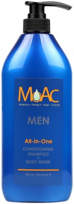 Sampon hidratant All-in-One MOAC Men + Gel de gel pentru corp 750 ml foto