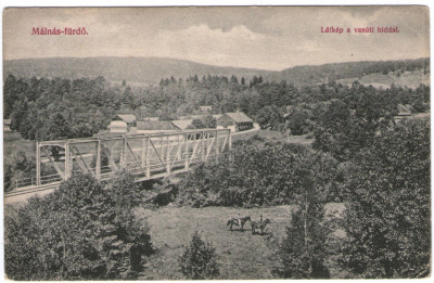 1939 - Malnas-bai, podul cu calea ferata (jud.Harghita) foto