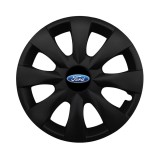 Set 4 capace roti potrivite jantelor de 15 inchi (R15) compatibile FORD, Model - 316 Black Edition