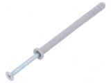 Plastic Anchor with Screw 6x80mm Zinc-Plated Steel 100pcs
