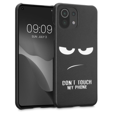 Husa Kwmobile pentru Xiaomi Mi 11 Lite 5G/11 Lite 5G NE, Piele ecologica, Negru/Alb, 57839.03 foto