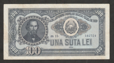 Romania, 100 lei 1952_m15 542724 foto