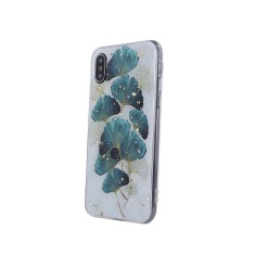 Husa pentru SAMSUNG Galaxy A21s - TPU Gold Glam (Frunze)