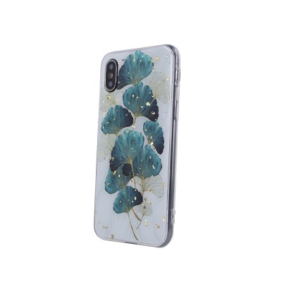 Husa pentru SAMSUNG Galaxy A21s - TPU Gold Glam (Frunze) foto