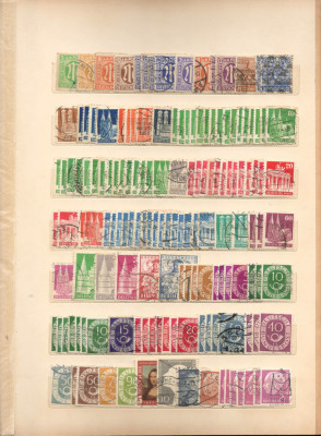 GERMANIA.Lot peste 4.400 buc. timbre stampilate+BONUS clasorul foto