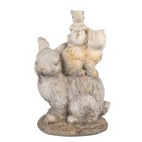 Cumpara ieftin Figurina Iepurasi ceramica maro bej 27x18x43 cm