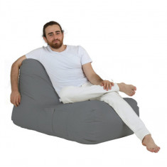 Fotoliu puf, Bean Bag, Ferndale Trendy, 105 x 75 cm, poliester impermeabil, gri fumuriu