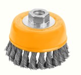 Perie Polizor Unghiular 125mm M14 Cupa Sarma Rasucita Otel 0.5mm Tolsen